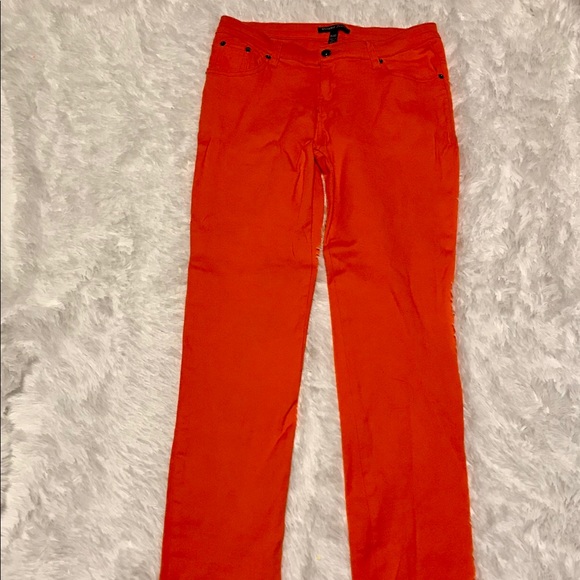 BRIGHT ORANGE DINAMIT SKINNY JEANS SIZE 11/12 - Picture 1 of 7